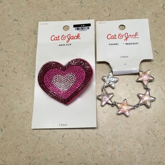 CAT AND JACK HAIR CLIP, AND STAR BRACELET - Picture 6 of 6